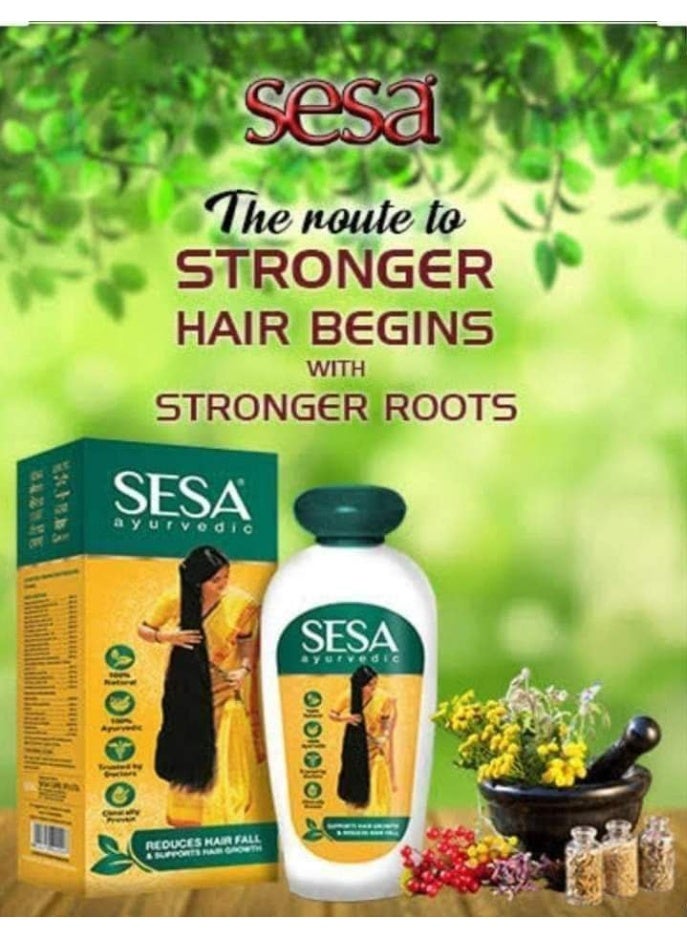 سيسا زيت سيسا الأخضر الأصلي Sesa Oil  لعلاج تساقط الشعر وتطويله وتنعيمه من الجذور حتى الأطراف | 100 مل - Image 4